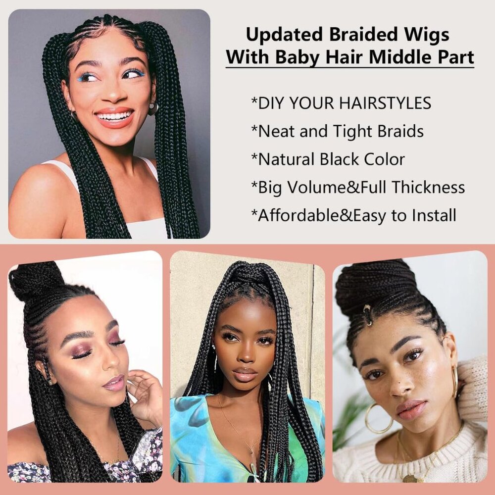 [36 INCH] 13x6 Knotless Box Braided Wig - Picture 4 of 7